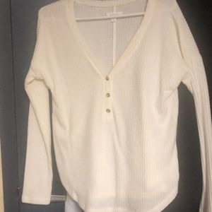 White loose long sleeve